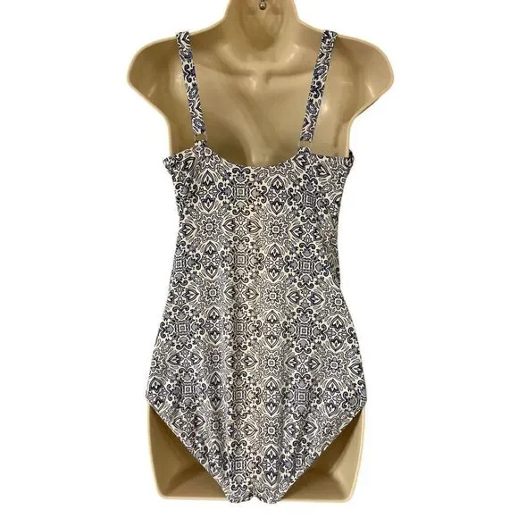 Seekers Australia Blue Scrunch Tummy One Piece Swimwear Size 10 - Picture 3 of 6